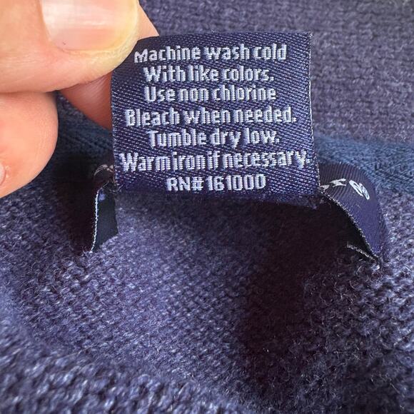 Cardigan Sweater Mens Large Blue Button Front Long Sleeve Grandpa Old Man Grunge - Picture 5 of 8